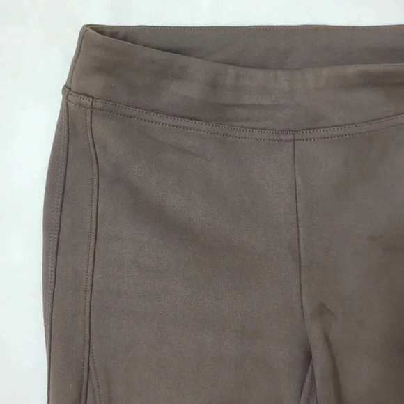 WHBM Faux Suede Runway Leggings, Color Tannin Size 00 - Picture 3 of 13
